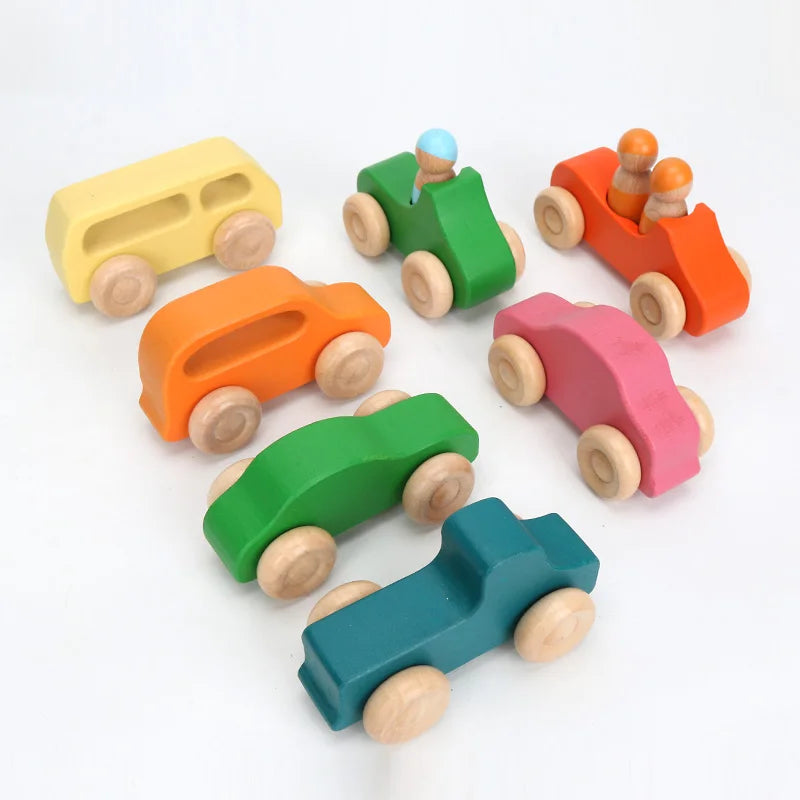 Bloques de arcoíris de madera, juguetes apilables de madera, bloques de construcción de arcoíris de los hermanos Grimm, bolas, juguete educativo Montessori, apilador de arcoíris para niños