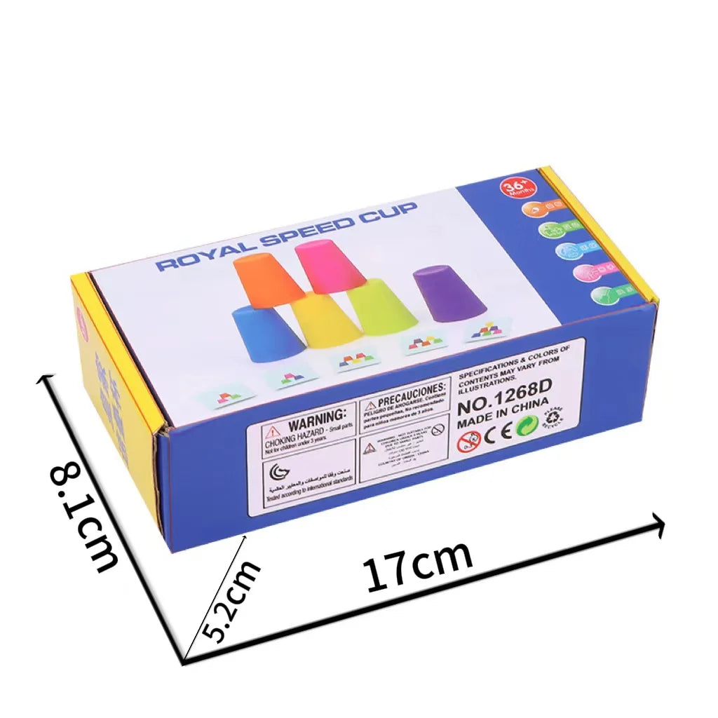 Juego de minitazas apilables Montessori con cartas, educativo, intelectual, cognición del color, entrenamiento lógico para niños.